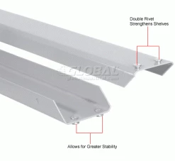 Global Industrial™ 30" Long Gray Double Rivet Beam 11 Global Industrial™ 30" Long Gray Double Rivet Beam -Shelving Sales Store 160CP31 2wco 9