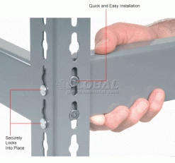 Global Industrial™ 30" Long Gray Double Rivet Beam 12 Global Industrial™ 30" Long Gray Double Rivet Beam -Shelving Sales Store 160CP31 3wco 9