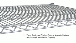 Nexel® Poly-Z-Brite®, 4 Tier, Wire Shelving Starter Unit, 48"W x 21"D x 74"H -Shelving Sales Store 168196 3wco 7