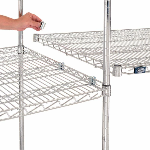 Nexel® Chrome, 4 Tier, Wire Shelving Add-On Unit, 60"W x 30"D x 86"H 3 Nexel® Chrome, 4 Tier, Wire Shelving Add-On Unit, 60"W x 30"D x 86"H - Image 3