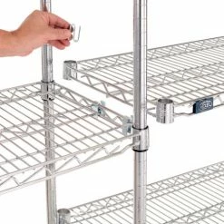 Nexel® Chrome, 4 Tier, Wire Shelving Add-On Unit, 72"W x 14"D x 63"H -Shelving Sales Store 188213 02 2