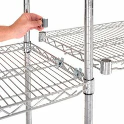 Nexel® Chrome, 4 Tier, Wire Shelving Add-On Unit, 48"W x 18"D x 63"H -Shelving Sales Store 188225 02 1
