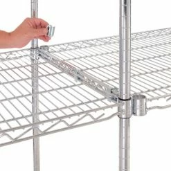 Nexel® Chrome, 4 Tier, Wire Shelving Add-On Unit, 24"W x 24"D x 63"H -Shelving Sales Store 188233 02