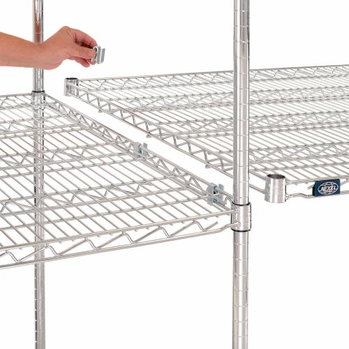 Nexel® Chrome, 4 Tier, Wire Shelving Add-On Unit, 60"W x 36"D x 54"H 3 Nexel® Chrome, 4 Tier, Wire Shelving Add-On Unit, 60"W x 36"D x 54"H - Image 3