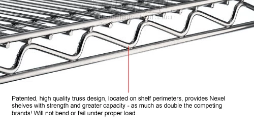 Nexel® Stainless Steel, 4 Tier, Wire Shelving Add-On Unit, 48"W x 24"D x 74"H 16 Nexel® Stainless Steel, 4 Tier, Wire Shelving Add-On Unit, 48"W x 24"D x 74"H - Image 16