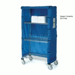 Nexel Nylon Cover, Blue, 72"W x 18"D x 63"H -Shelving Sales Store 188371 2wco 9