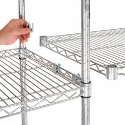 Nexel® Chrome, 4 Tier, Wire Shelving Add-On Unit, 42"W x 18"D x 74"H 11 Nexel® Chrome, 4 Tier, Wire Shelving Add-On Unit, 42"W x 18"D x 74"H -Shelving Sales Store 188421 02 1