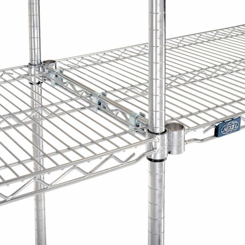 Nexel® Chrome, 4 Tier, Wire Shelving Add-On Unit, 72"W x 18"D x 74"H 2 Nexel® Chrome, 4 Tier, Wire Shelving Add-On Unit, 72"W x 18"D x 74"H - Image 2