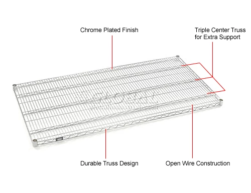 Nexel® S3648C Chrome Wire Shelf 48"W x 36"D 4 Nexel® S3648C Chrome Wire Shelf 48"W x 36"D - Image 4