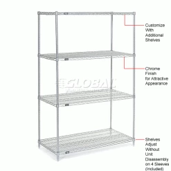 Nexel® S3060C Chrome Wire Shelf 60"W x 30"D -Shelving Sales Store 188540 5wco 7