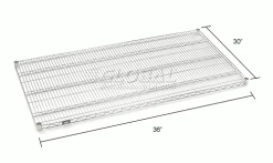 Nexel® S3036C Chrome Wire Shelf 36"W x 30"D -Shelving Sales Store 188540 dim