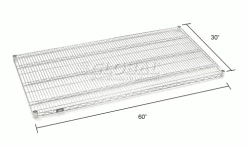 Nexel® S3060C Chrome Wire Shelf 60"W x 30"D -Shelving Sales Store 188542 dim 1