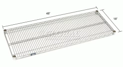 Nexel® S1848C Chrome Wire Shelf 48"W x 18"D -Shelving Sales Store 188552 dim 5