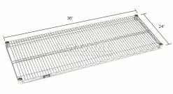 Nexel® S2436C Chrome Wire Shelf 36"W x 24"D -Shelving Sales Store 188556 dim 3