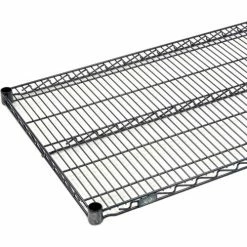 Nexel® Nexelon®, 4 Tier, Wire Shelving Add-On Unit, 24"W x 14"D x 74"H -Shelving Sales Store 188558E 02 19