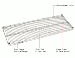 Nexel® S1872C Chrome Wire Shelf 72"W x 18"D 37 Nexel® S1872C Chrome Wire Shelf 72"W x 18"D -Shelving Sales Store 188560 1wco 11