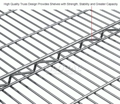 Nexel® S1872C Chrome Wire Shelf 72"W x 18"D 39 Nexel® S1872C Chrome Wire Shelf 72"W x 18"D -Shelving Sales Store 188560 2wco 20