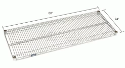 Nexel® S2460C Chrome Wire Shelf 60"W x 24"D -Shelving Sales Store 188560 dim 1