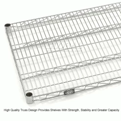Nexel® S2472C Chrome Wire Shelf 72"W x 24"D -Shelving Sales Store 188564 2wco