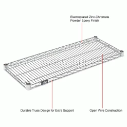 Nexel® S2424Z Poly-Z-Brite® Wire Shelf 24"W x 24"D -Shelving Sales Store 188565Z 1wco 2