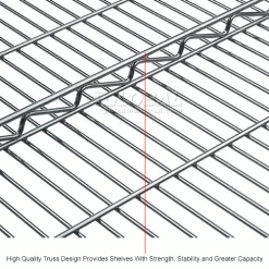 Nexel® S2124C Chrome Wire Shelf 24"W x 21"D 15 Nexel® S2124C Chrome Wire Shelf 24"W x 21"D -Shelving Sales Store 188575GIN 4wco