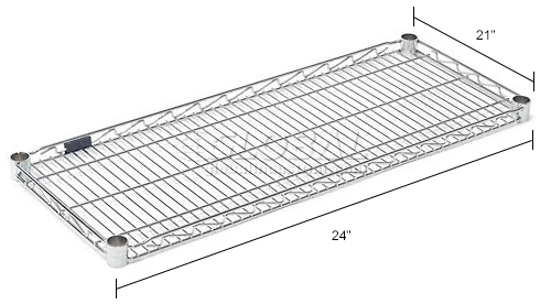 Nexel® S2124C Chrome Wire Shelf 24"W x 21"D 9 Nexel® S2124C Chrome Wire Shelf 24"W x 21"D - Image 9