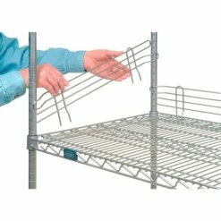 Nexel®, Nexelate® Silver Epoxy Wire Ledge, 18"W x 4"H -Shelving Sales Store 188582 02 12