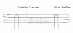 Nexel® Chrome Wire Ledge, 21"W x 4"H -Shelving Sales Store 188586 1wco 7