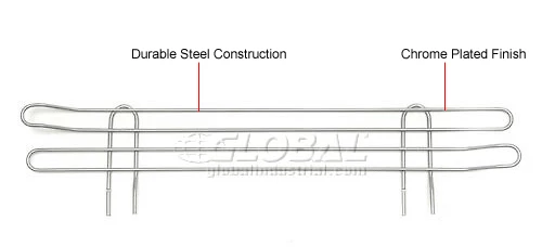 Nexel® Chrome Wire Ledge, 14"W x 4"H 7 Nexel® Chrome Wire Ledge, 14"W x 4"H - Image 7