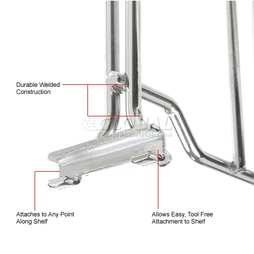 Nexel® Chrome Divider, 18"D x 8"H 4 Nexel® Chrome Divider, 18"D x 8"H - Image 4