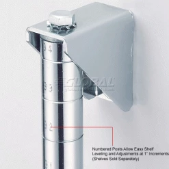 Nexel Post Kit 34" High - Double -Shelving Sales Store 188CP49 2wco