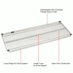 Nexel® S2460Z Poly-Z-Brite® Wire Shelf 60"W x 24"D -Shelving Sales Store 189377 1wco