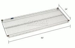Nexel® S2460Z Poly-Z-Brite® Wire Shelf 60"W x 24"D -Shelving Sales Store 189387 dim