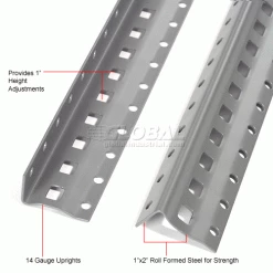 Global Industrial™ Steel Shelving 18 Ga 48"Wx18"Dx73"H Open Clip Style 5 Shelf -Shelving Sales Store 234000A 2wco 55