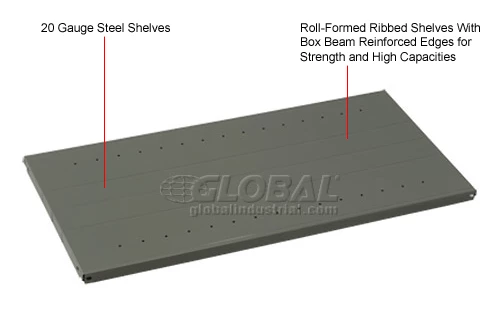 Global Industrial™ Steel Shelving 20 Ga 36"Wx18"Dx85"H Open Clip Style 6 Shelf 19 Global Industrial™ Steel Shelving 20 Ga 36"Wx18"Dx85"H Open Clip Style 6 Shelf - Image 19