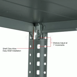Global Industrial™ Steel Shelving 18 Ga 36"Wx18"Dx73"H Open Clip Style 7 Shelf -Shelving Sales Store 234000A 4wco 3