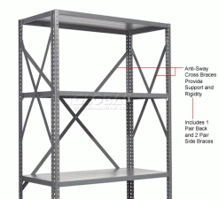 Global Industrial™ Steel Shelving 18 Ga 36"Wx18"Dx73"H Open Clip Style 7 Shelf -Shelving Sales Store 234000A 6wco 3