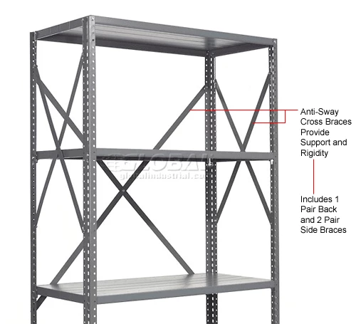 Global Industrial™ Steel Shelving 18 Ga 36"Wx18"Dx73"H Open Clip Style 6 Shelf 22 Global Industrial™ Steel Shelving 18 Ga 36"Wx18"Dx73"H Open Clip Style 6 Shelf - Image 22