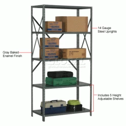 Global Industrial™ Steel Shelving 20 Ga 36"Wx18"Dx73"H Open Clip Style 5 Shelf -Shelving Sales Store 234064A 1wco 1