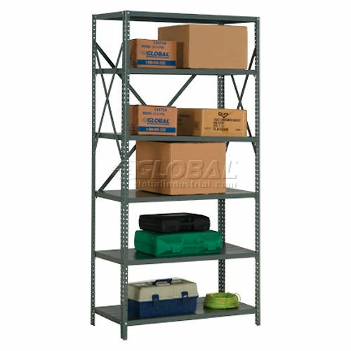 Global Industrial™ Steel Shelving 18 Ga 36"Wx18"Dx73"H Open Clip Style 6 Shelf 1 Global Industrial™ Steel Shelving 18 Ga 36"Wx18"Dx73"H Open Clip Style 6 Shelf