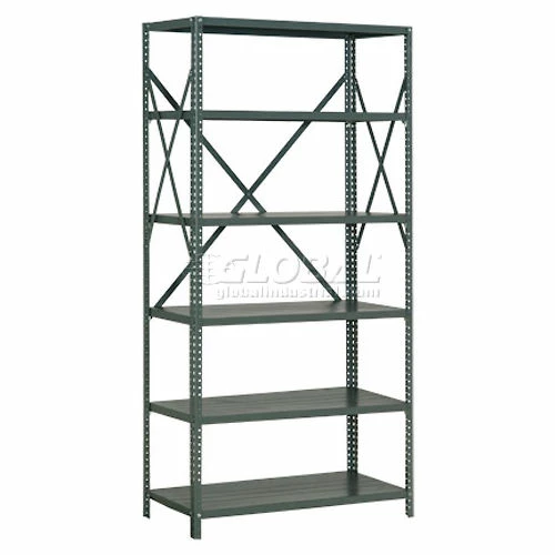 Global Industrial™ Steel Shelving 20 Ga 48"Wx24"Dx73"H Open Clip Style 6 Shelf 2 Global Industrial™ Steel Shelving 20 Ga 48"Wx24"Dx73"H Open Clip Style 6 Shelf - Image 2