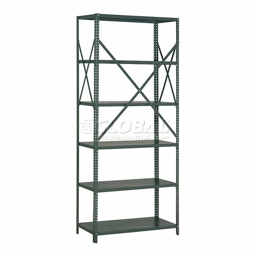 Global Industrial™ Steel Shelving 20 Ga 36"Wx18"Dx85"H Open Clip Style 6 Shelf 3 Global Industrial™ Steel Shelving 20 Ga 36"Wx18"Dx85"H Open Clip Style 6 Shelf - Image 3