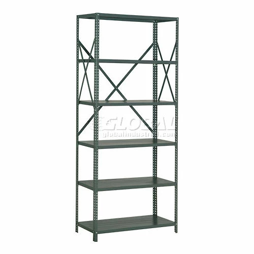 Global Industrial™ Steel Shelving 20 Ga 36"Wx18"Dx85"H Open Clip Style 6 Shelf 2 Global Industrial™ Steel Shelving 20 Ga 36"Wx18"Dx85"H Open Clip Style 6 Shelf - Image 2