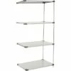 Nexel® Solid Stainless Steel, 4 Tier, Add-On Unit, 36"W x 18"D x 86"H