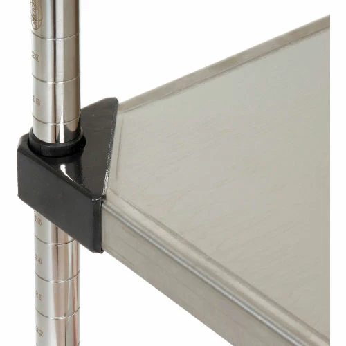 Nexel® Solid Stainless Steel, 4 Tier, Add-On Unit, 36"W x 18"D x 74"H 6 Nexel® Solid Stainless Steel, 4 Tier, Add-On Unit, 36"W x 18"D x 74"H - Image 6