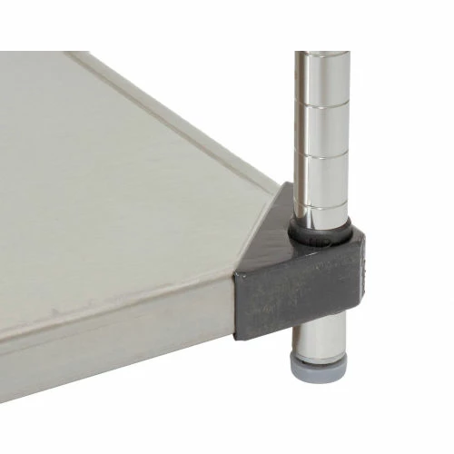 Nexel® Solid Stainless Steel, 4 Tier, Add-On Unit, 36"W x 18"D x 74"H 11 Nexel® Solid Stainless Steel, 4 Tier, Add-On Unit, 36"W x 18"D x 74"H - Image 11