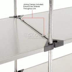 Nexel® Solid Stainless Steel, 4 Tier, Add-On Unit, 36"W x 18"D x 74"H 30 Nexel® Solid Stainless Steel, 4 Tier, Add-On Unit, 36"W x 18"D x 74"H -Shelving Sales Store 235373 2wco 1