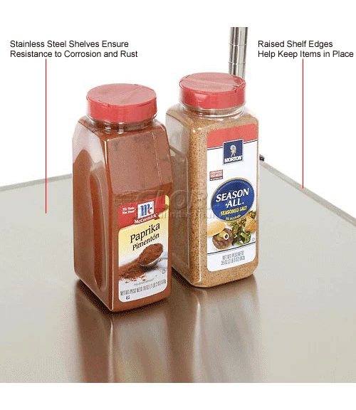 Nexel® Solid Stainless Steel, 4 Tier, Add-On Unit, 36"W x 18"D x 74"H 15 Nexel® Solid Stainless Steel, 4 Tier, Add-On Unit, 36"W x 18"D x 74"H - Image 15