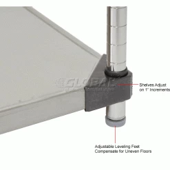 Nexel® Solid Stainless Steel, 4 Tier, Add-On Unit, 36"W x 18"D x 74"H 32 Nexel® Solid Stainless Steel, 4 Tier, Add-On Unit, 36"W x 18"D x 74"H -Shelving Sales Store 235373 4wco 1