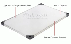 Nexel® S1836SS Stainless Steel Solid Shelf 36"W x 18"D